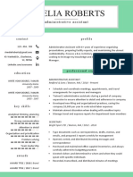 Green Cosmopolitan Resume Template