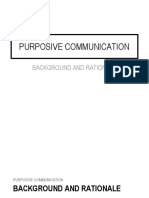 Purposive Communication: Background and Rationale