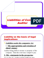 Liabilities of Company Auditor