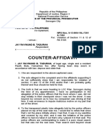 Counter Affidavit - Jay Raymund Taduran Sec 11 12 of Ra 9165