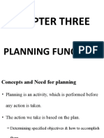 Chapter Three: Planning Function