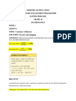 Mathematics Grade 10 Weeks 1 - 4