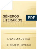 GÉNEROS LITERARIOS - Esquema