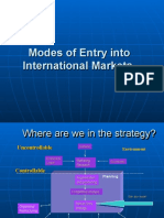 Modes of Entry Into International Markets