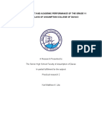 Time Management and Academic Performance of The Grade 11 Evening Class of Assumption College of Davao