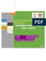 English For Specific Purposes: Reviewing A Book Career Path: Sports