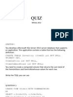 Quiz Niit MSSQL