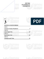 MST-004 Statistical Inference: Testing of Hypothesis