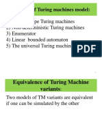 Variants of Turing Machines Model