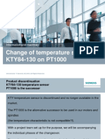 Change of Temperature Sensor KTY84-130 On PT1000: Information and Roadmap