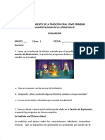 7ca48d870c Evaluacion Sexto Reconocimiento de La Tradicion Oral