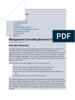 Management Consulting Business Plan: Executive Summary