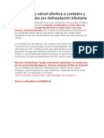 Condenan A Cárcel Efectiva A Contador y Sus Asistentes Por Defraudación Tributaria