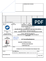 Storage Tank Hydrotest Procedure