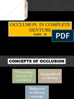 Occlusion in Complete Denture Part II