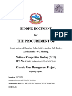 The Procurement Of: Bidding Document