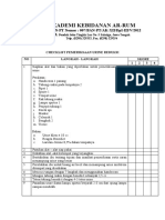 Checklist Pemeriksaan Urine Reduksi