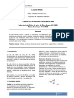 Informe de Laboratorio Ley de Ohm