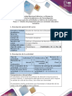 Guía de Actividades y Rúbrica de Evaluación - Paso 4 - Diseño de Propuesta para Un Contexto Educativo Inclusivo