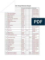 Daftar Harga Minuman Ringan