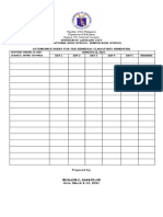 Attendance Sheet For Remedial Class