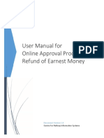 User Manual For Online Approval Process For Refund of Earnest Money