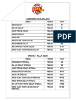 Menu Pokli Mee Celup Cawangan PJ 2020