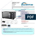 Gth-4501 45l Oven CB Quotation Sheet