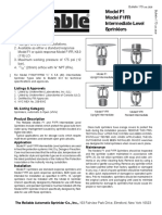 Model F1 Model F1FR Intermediate Level Sprinklers Features: Listings & Approvals