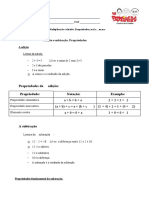 1.2 - Adição e Subtração. Propriedades - Ficha Informativa