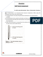 Chemistry Half Yearly Assignment: Topic: 1.3 (Techniques)