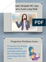 Tips Untuk Menjadi MC Atau Pembawa Acara Yang Baik