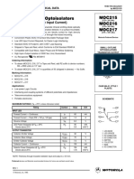 Transistor Output (Low Input Current) : Semiconductor Technical Data