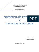 Fisica Diferencia de Potencial y Capacidad Electrica. Andres Caicedo