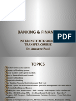 Banking & Finance: Inter Institute Credit Transfer Course Dr. Anusree Paul