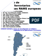 CONICEF Desarrollo de Sistemas Ferroviarios Bajo Normas RAMS Europeas Dr. Ing. Ariel Lutemberg