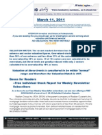 ValuEngine Weekly Newsletter March 11, 2011