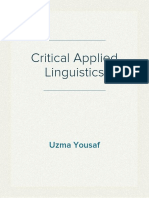 Critical Applied Linguistics