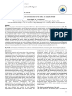 Effectiveness of Environmental Law in India: An Analytical Study