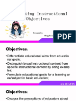 Formulating Instructional Objectives