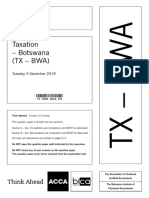 Taxation - Botswana (TX - Bwa) : Applied Skills