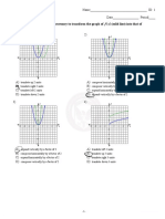 Assignment: Describe The Transformations Necessary To Transform The Graph of F (Solid Line) Into That of (Dashed Line)