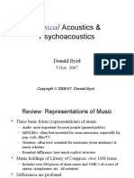 Musical: Acoustics & Psychoacoustics