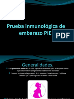 Prueba Inmunológica de Embarazo PIE (Autoguardado)