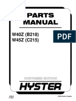 Hyster W40Z (B218) W45Z (C215) Forklift Parts Manual