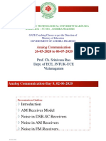 Analog Communication: Prof. Ch. Srinivasa Rao Dept. of ECE, JNTUK-UCE Vizianagaram