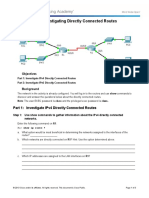 1.3.2.5 Packet Tracer - Investigating Directly Connected Routes Instructions