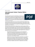 03-16-08 OEN-CIA Holocaust Claims Twenty Million Victims by