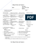 City College of Science and Commerce Test No:9 Subject: Computer Science Class: ICS 1 Year Student Name: - Roll No