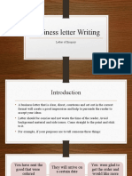 Business Letter Writing